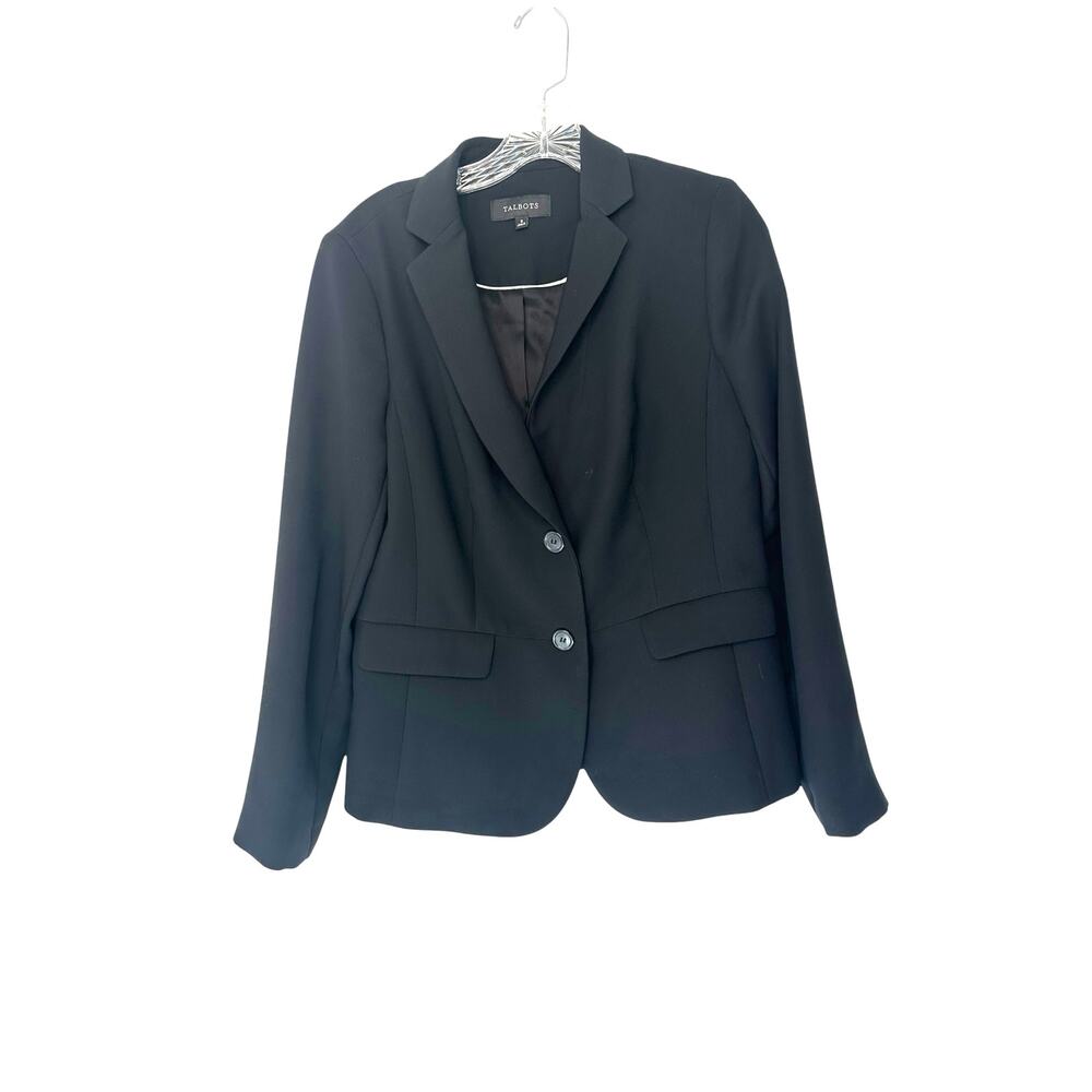 Talbots Blazer Black Office Work Career Business Preppy Corporate Size 8